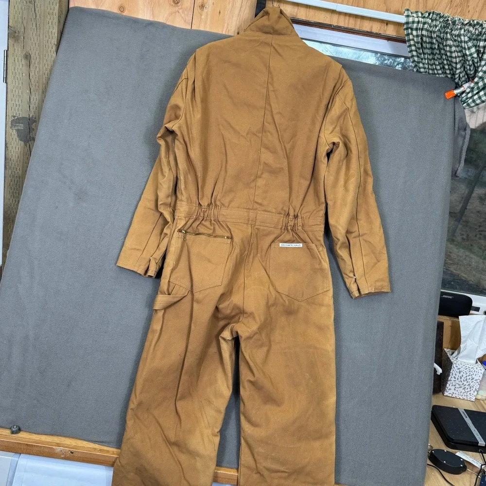 Vintage Walls Zero Zone Coveralls Deadstock Men M Brown Insulated Duck Canvas